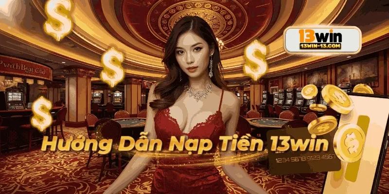 Màn hình giao diện nạp tiền trên ứng dụng 13win
